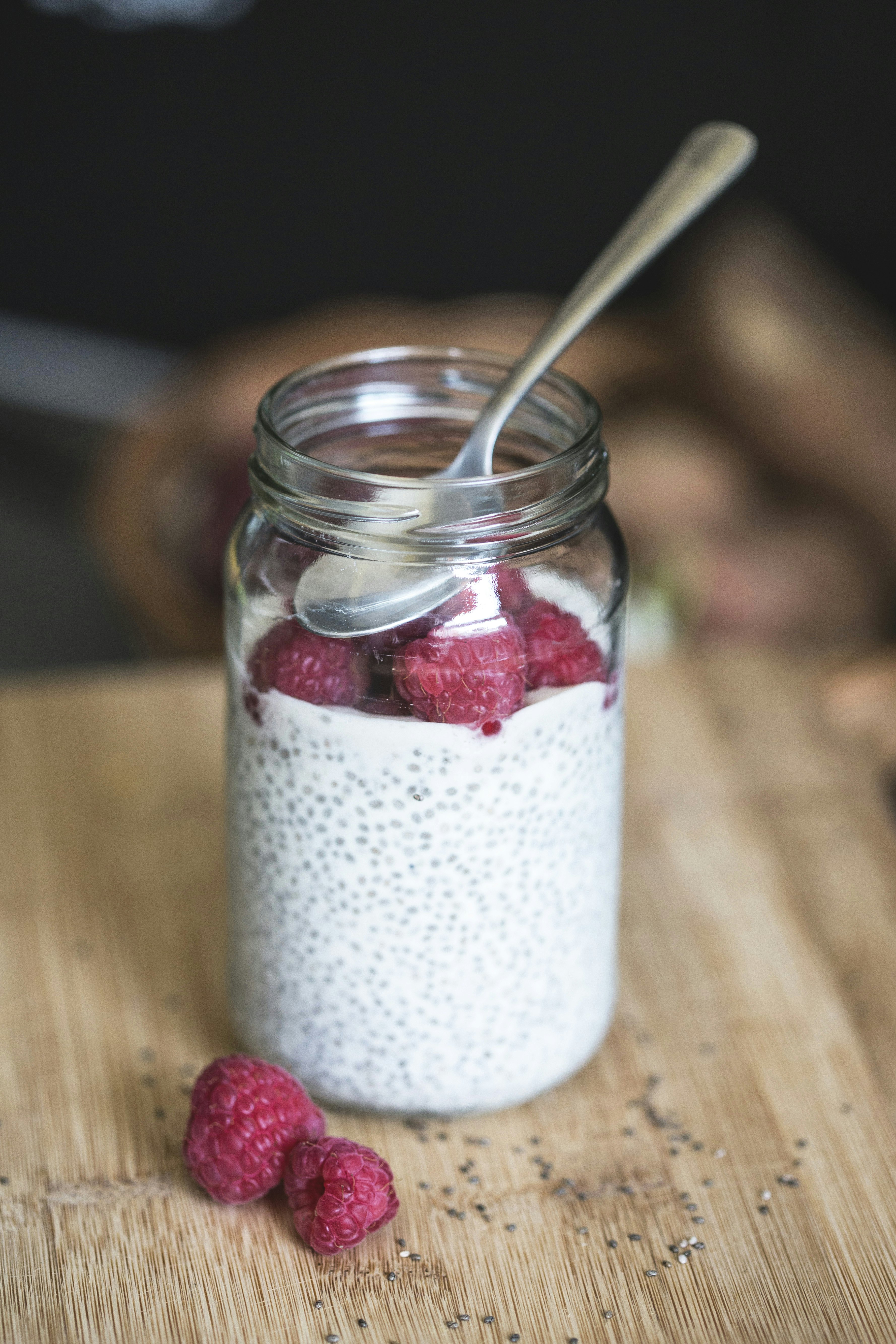 Barattolo lamponi e yogurt